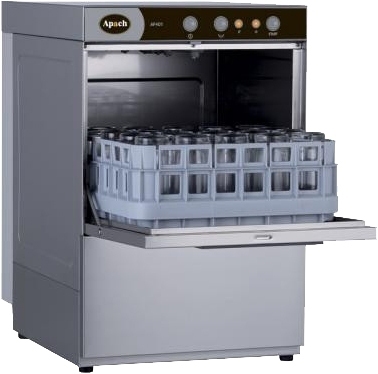 Машина стаканомоечная Apach AF400DDP ФРОНТАЛЬНАЯ