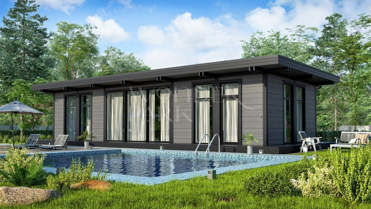 Банный комплекс с панорамными окнами и купелью 6 на 15 метров BH23 — BarnHouse https://barnhouse1.ru/bani-hitech/bh23 — BarnHouse