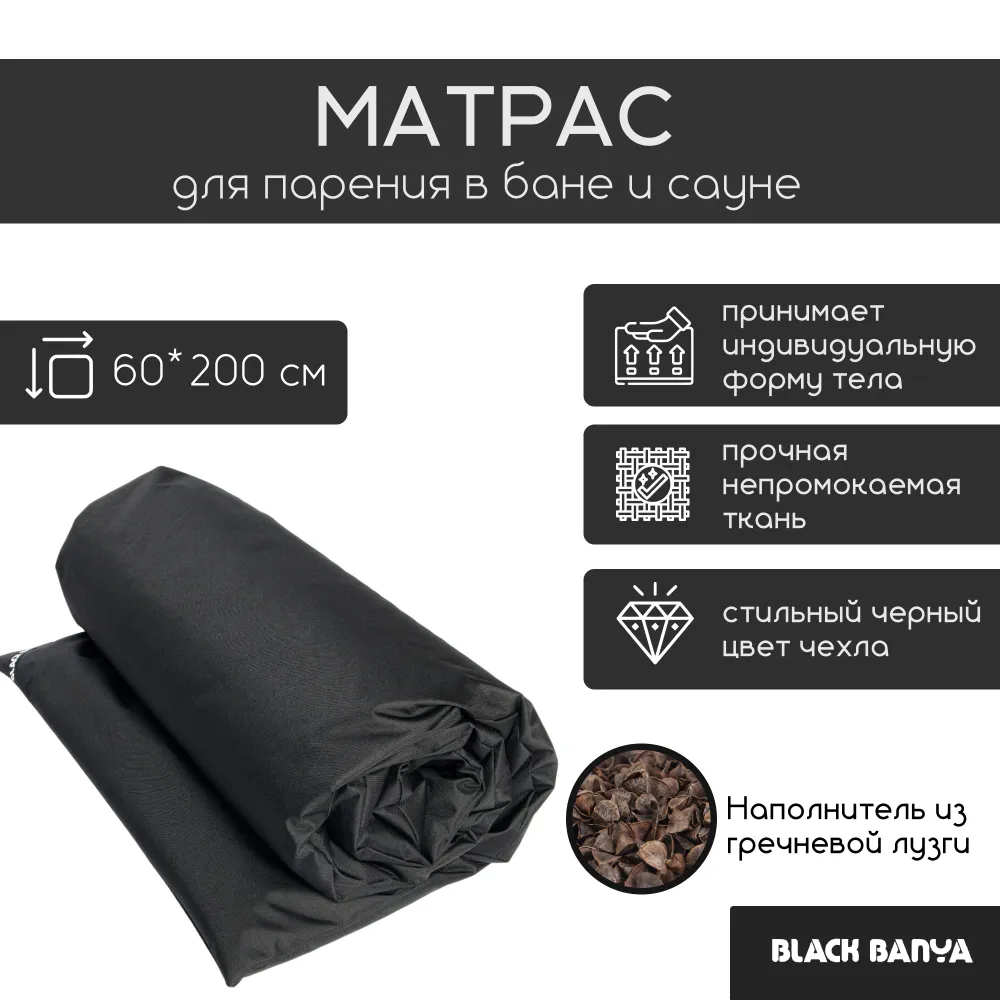 Комплект для бани и сауны 60 без второго дыхания Black Banya — фото 2