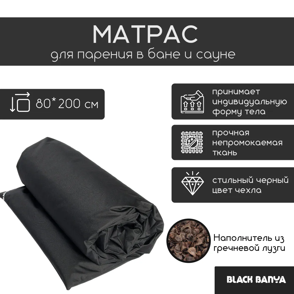 Комплект для бани и сауны 80 без второго дыхания Black Banya — фото 2