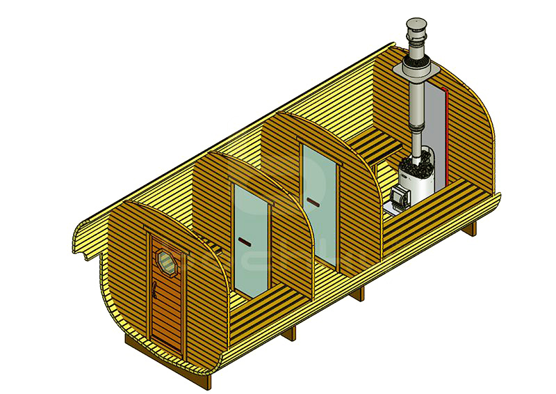Баня-квадробочка "Мега-3" — Бочки.ру