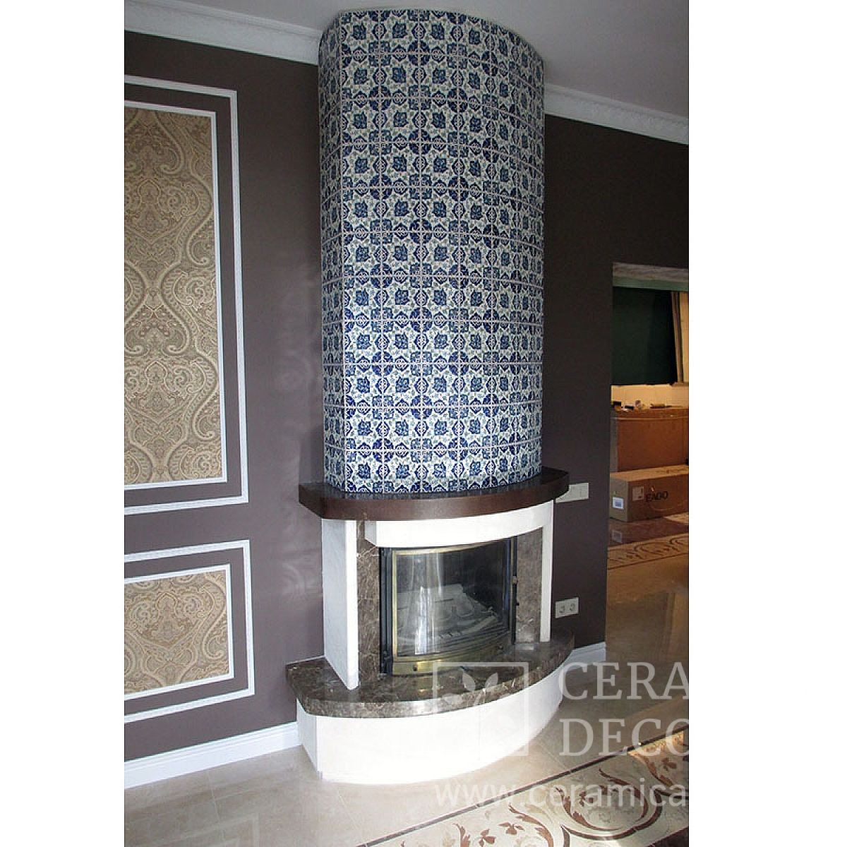 Изразцовая плитка 15х15см, "Мавританский орнамент" — CeramicaDecor