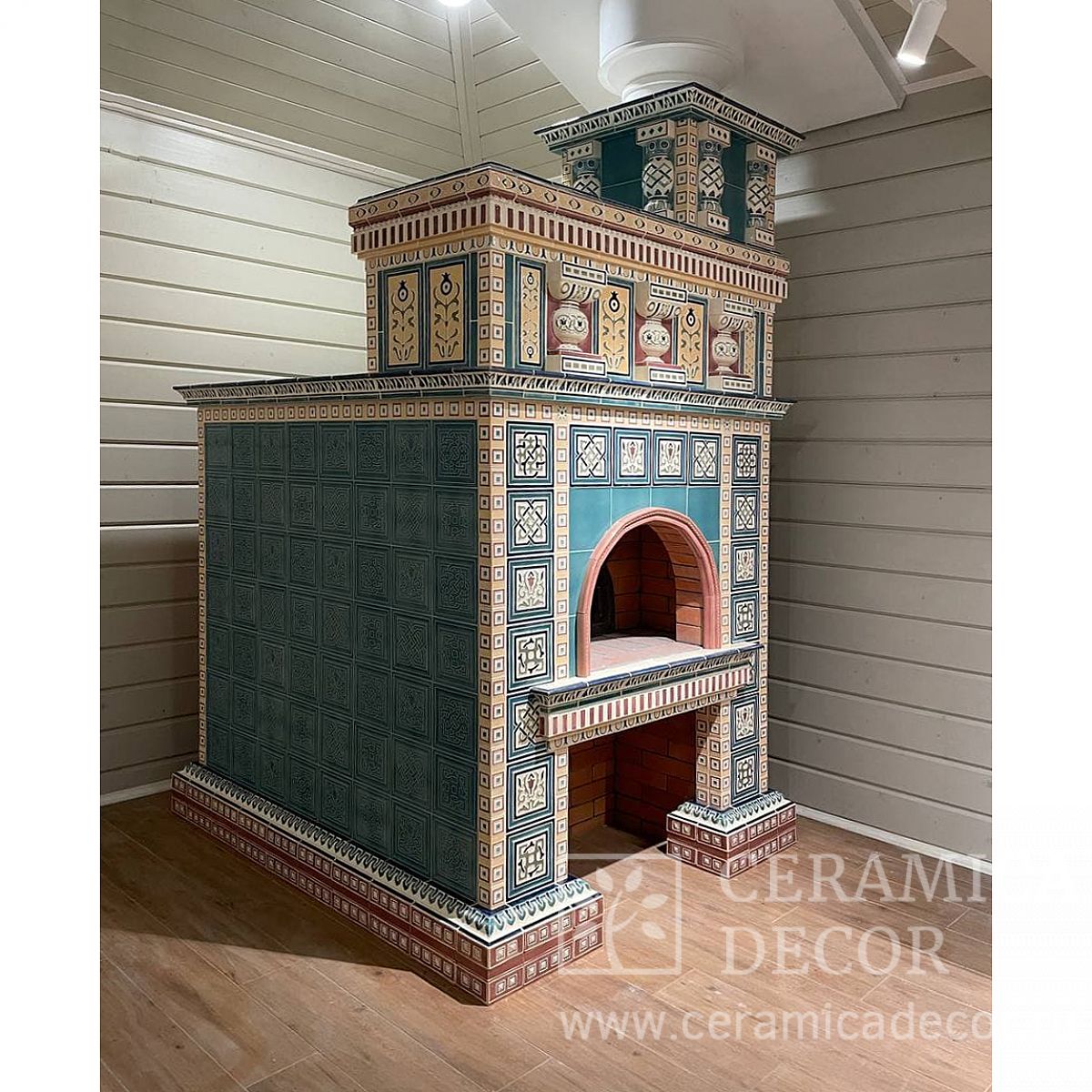 Изразцовая русская печь коллекции Византия 3228 — CeramicaDecor
