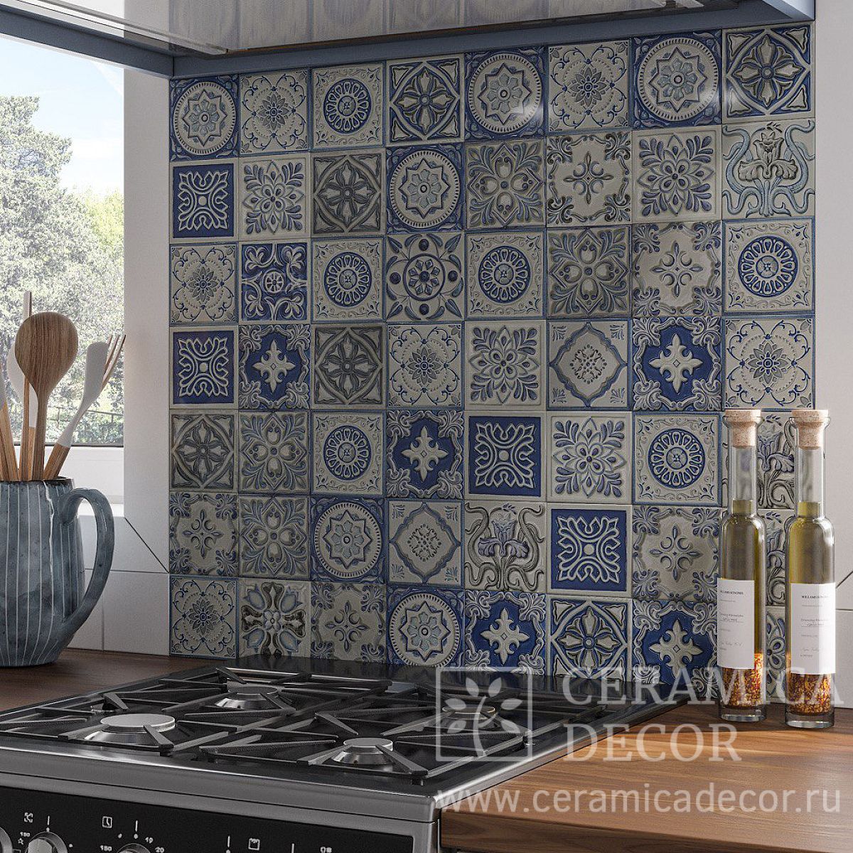 Изразцовый набор "Морской", 20 плиток — CeramicaDecor