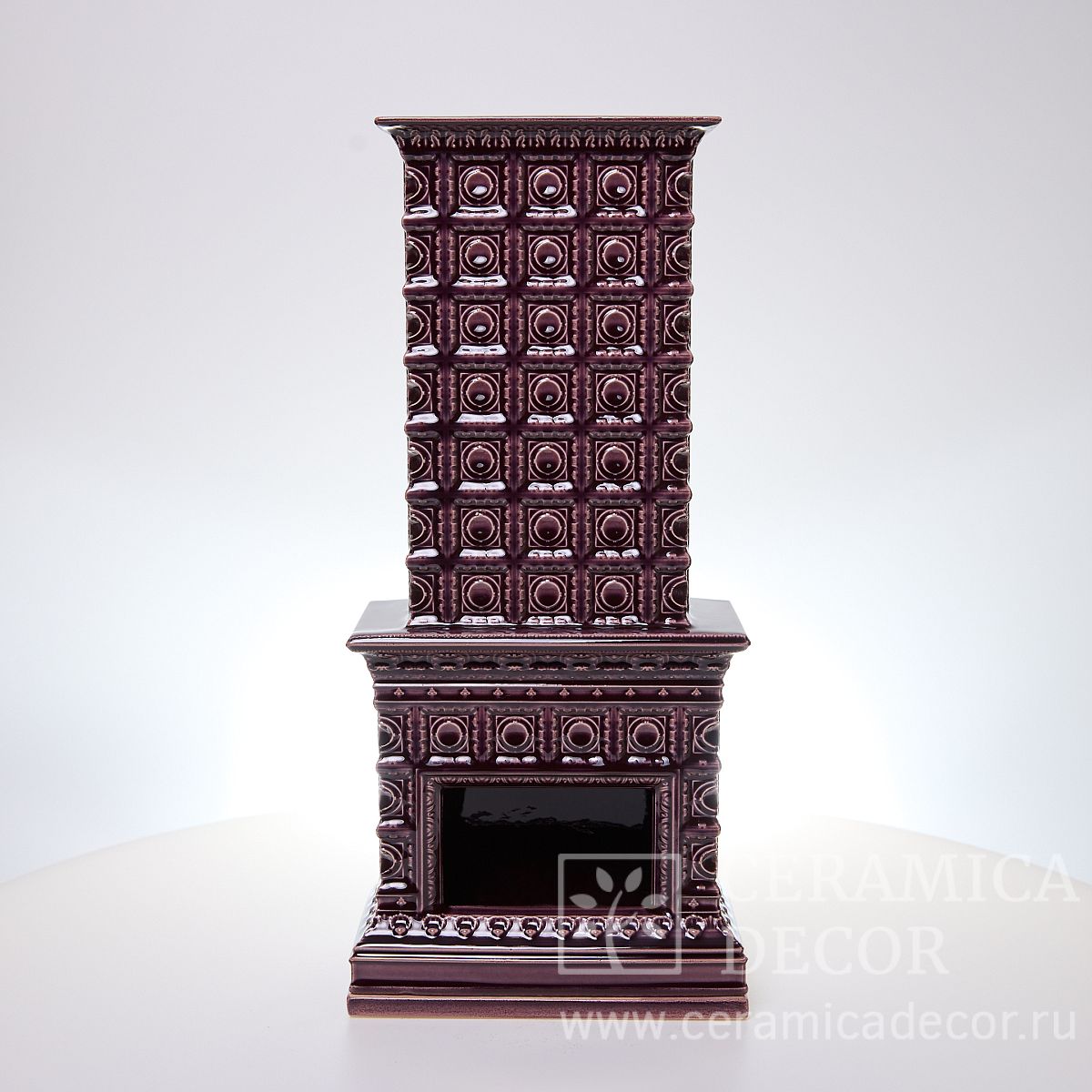 Камин сувенирный в цвете Баклажан — CeramicaDecor