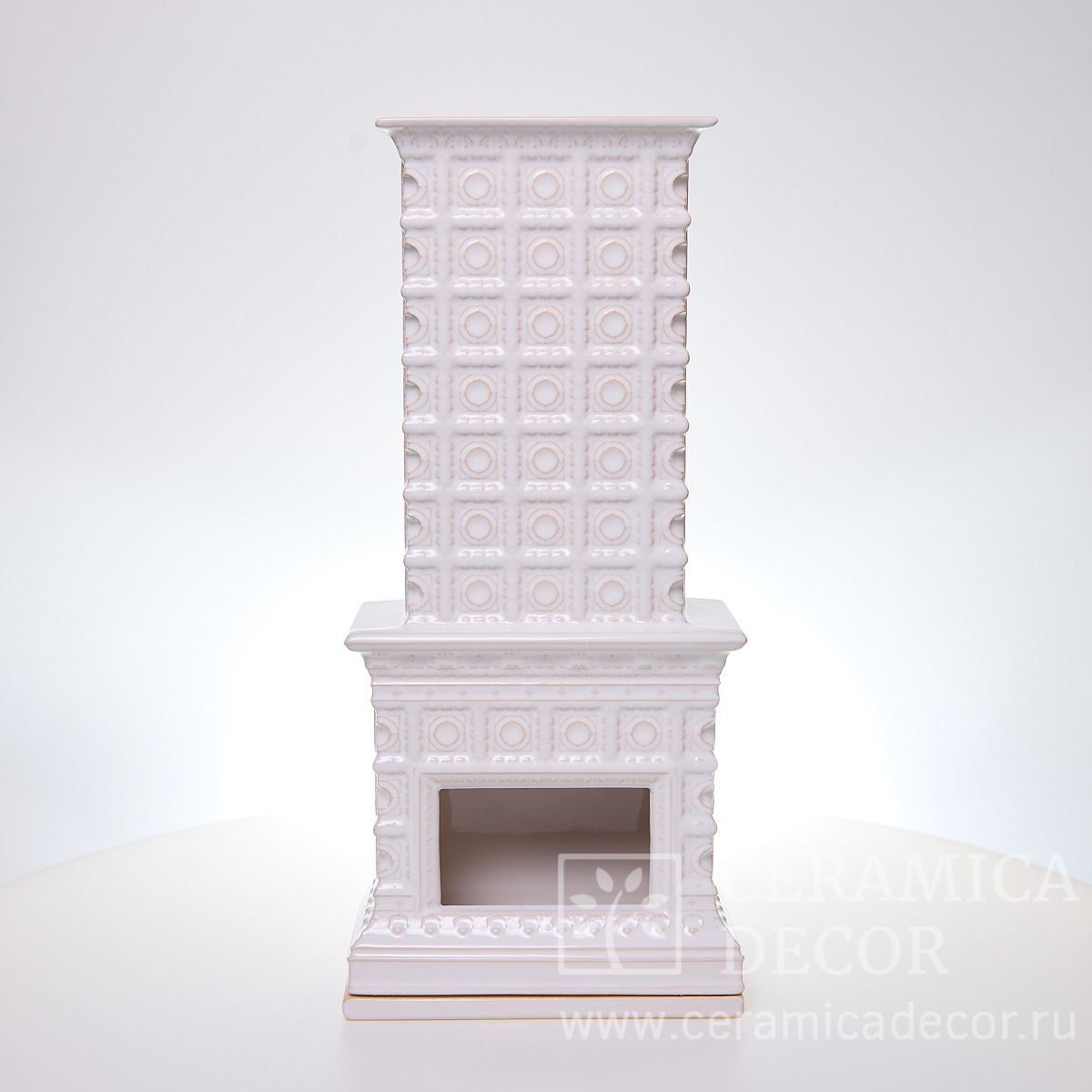 Камин сувенирный в цвете Белый антик — CeramicaDecor