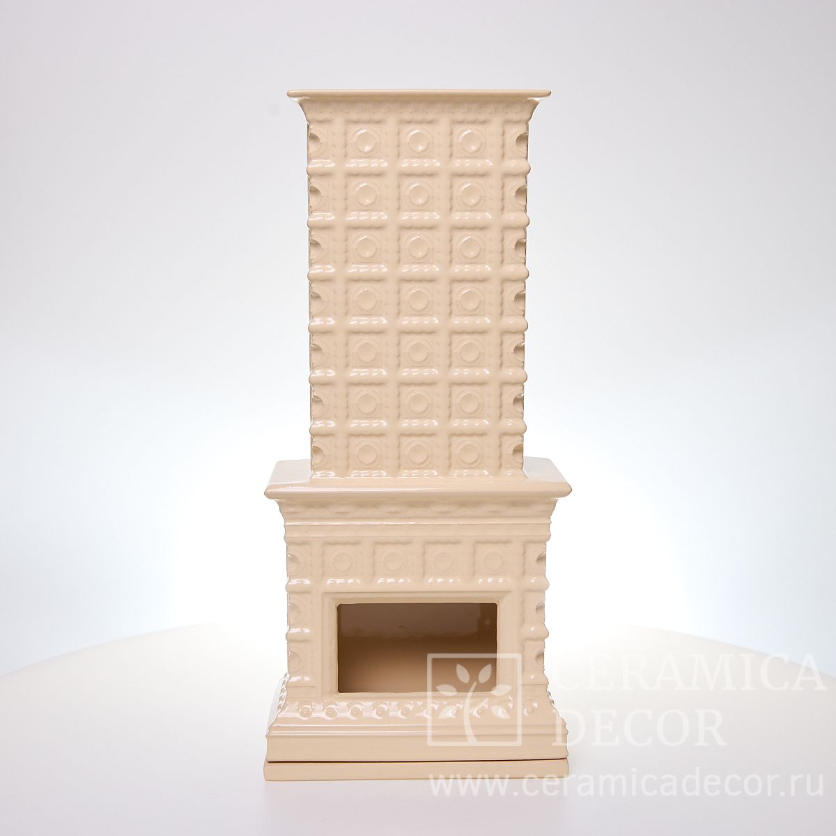 Камин сувенирный в цвете Карамельный капучино — CeramicaDecor
