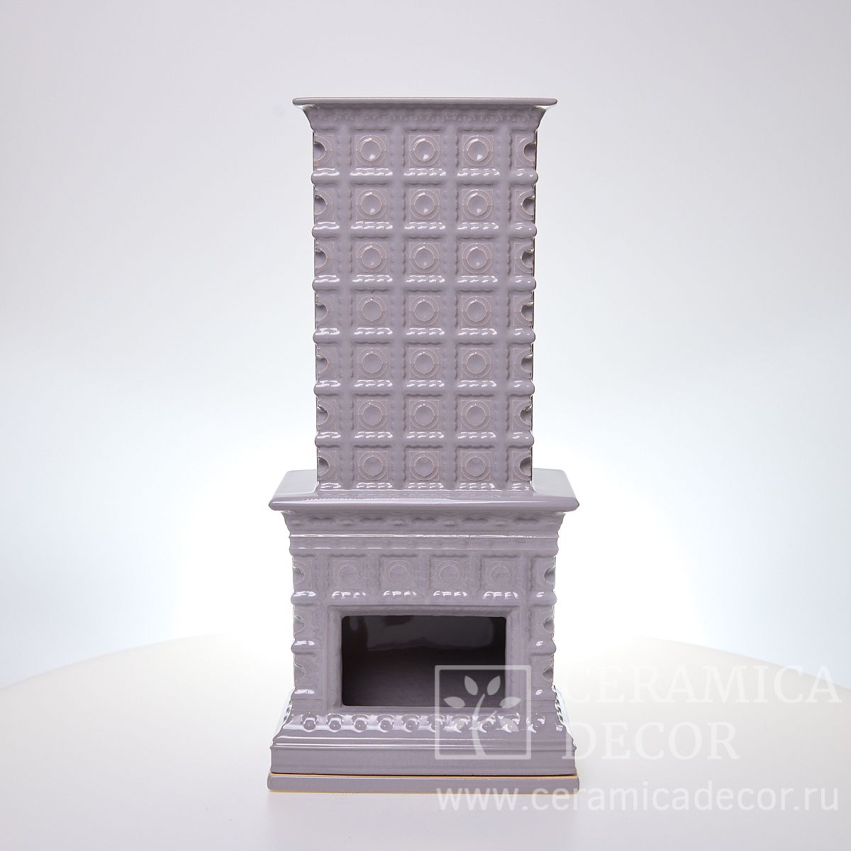 Камин сувенирный в цвете Серый грифель — CeramicaDecor