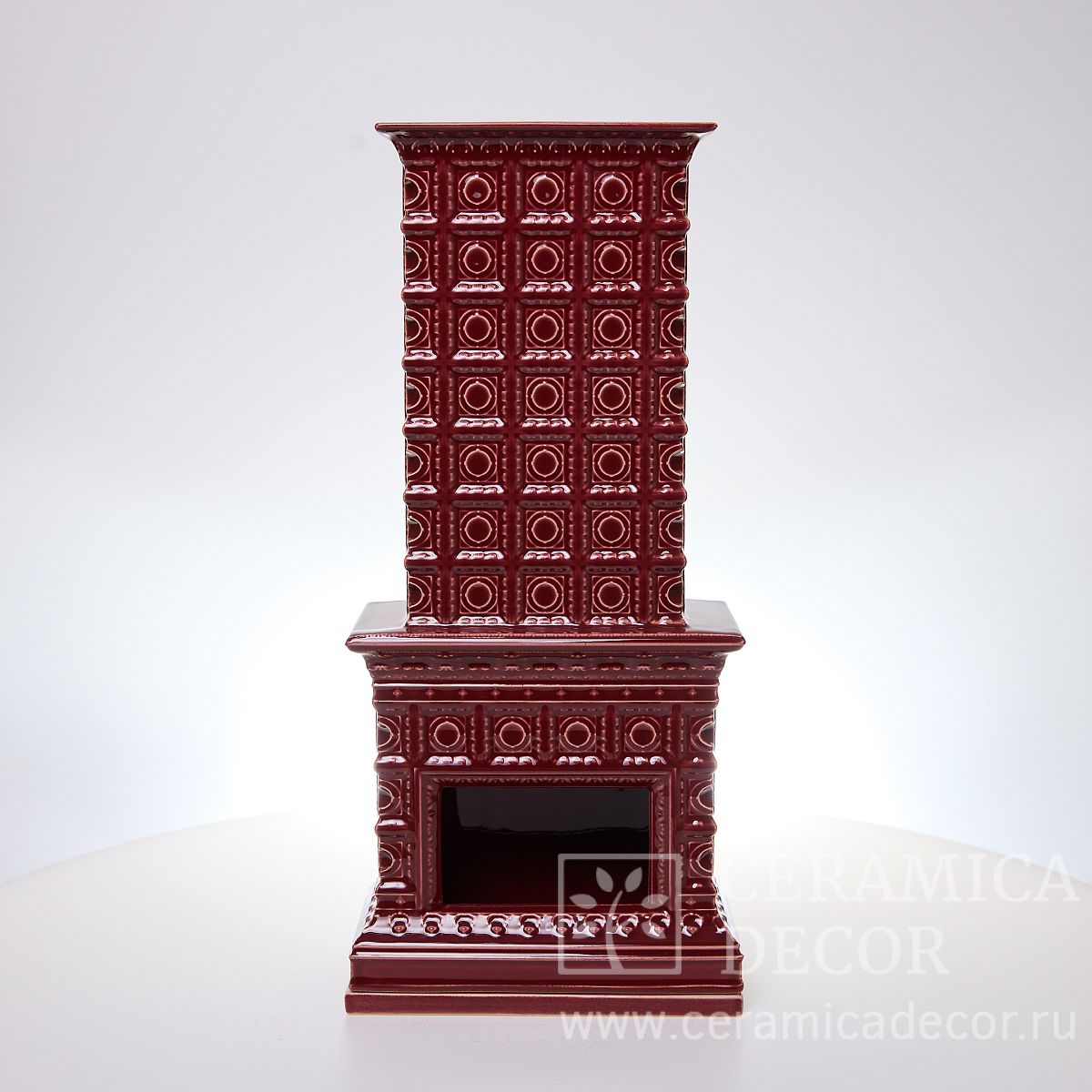Камин сувенирный в цвете Вишня — CeramicaDecor