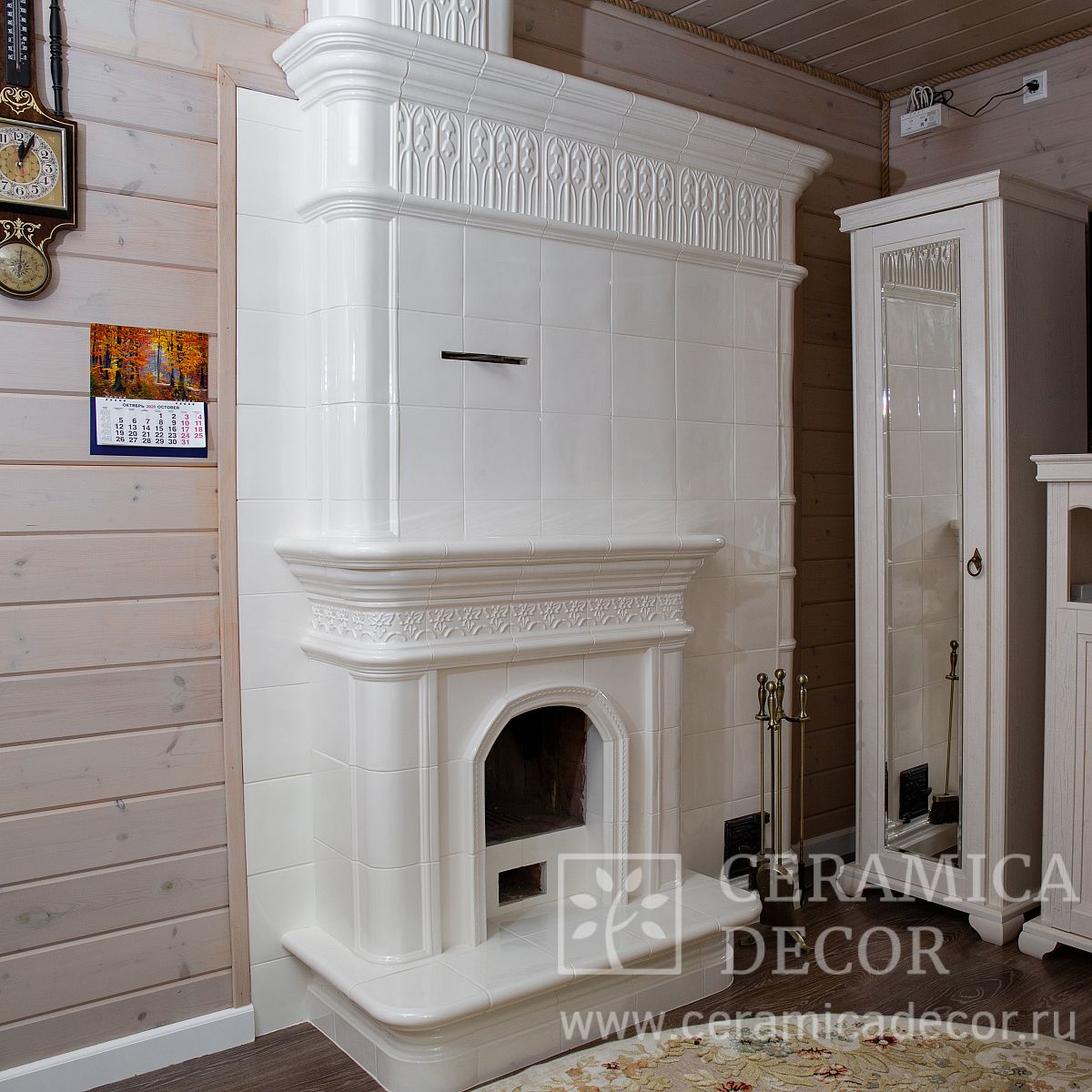 Изразцовая русская печь. Коллекция: Тюльпан 1287 — CeramicaDecor