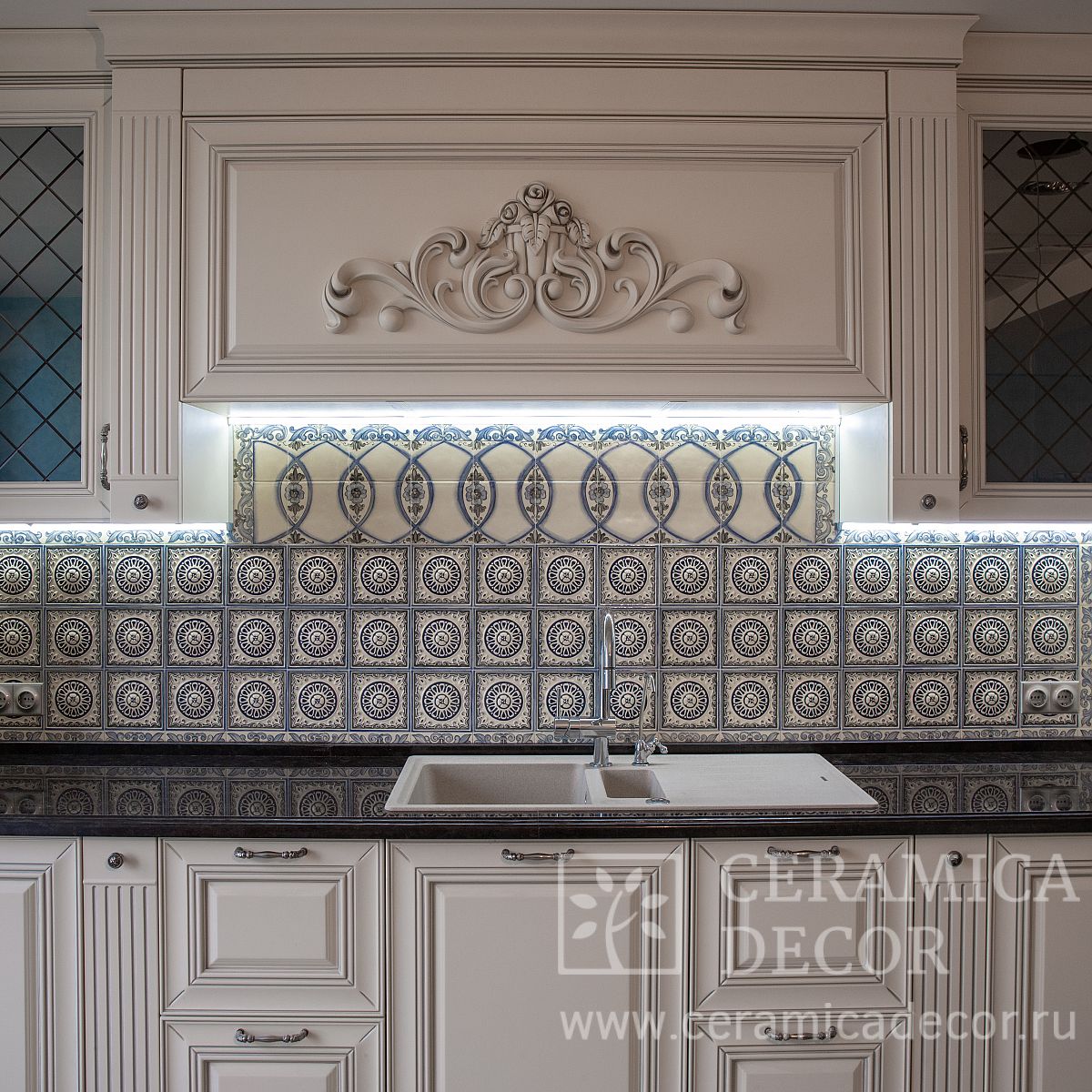 Комплект изразцовой плитки Пастораль для фартука — CeramicaDecor
