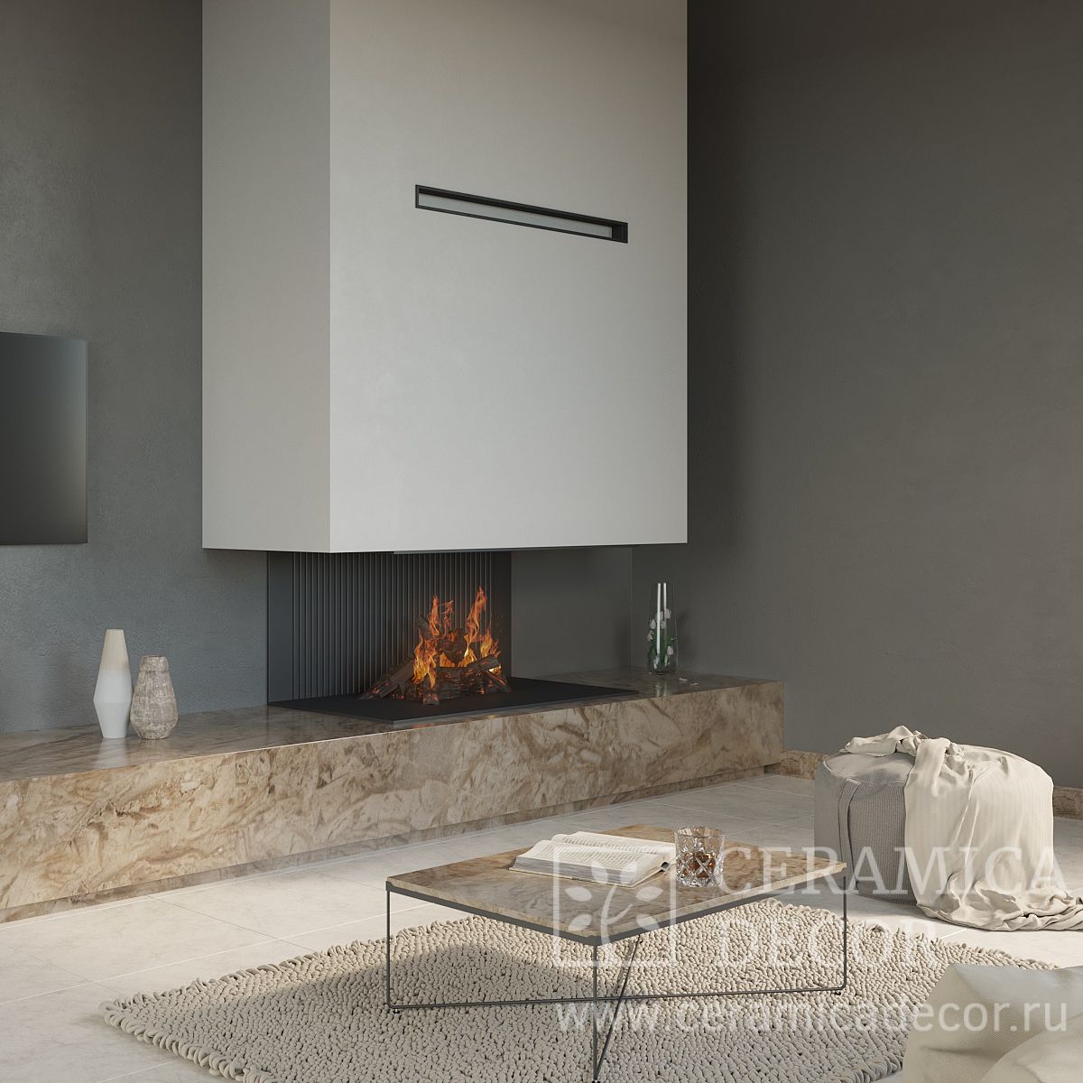 Камин в облицовке DAINO REALE — CeramicaDecor