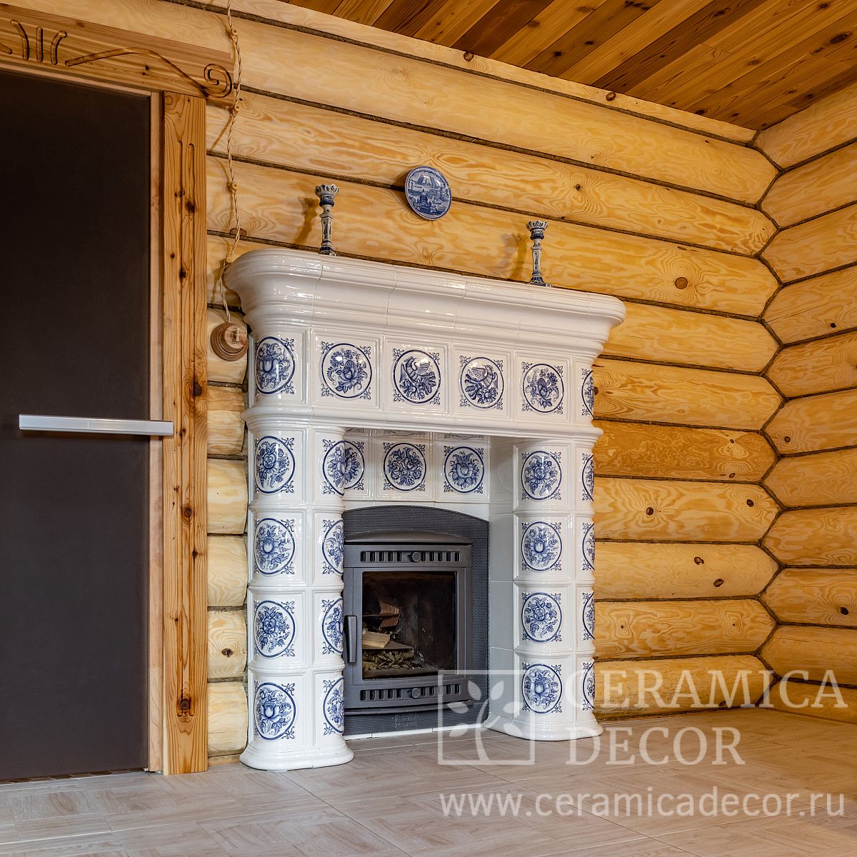Облицовка банной печи коллекции "Русские изразцы" 2646 — CeramicaDecor