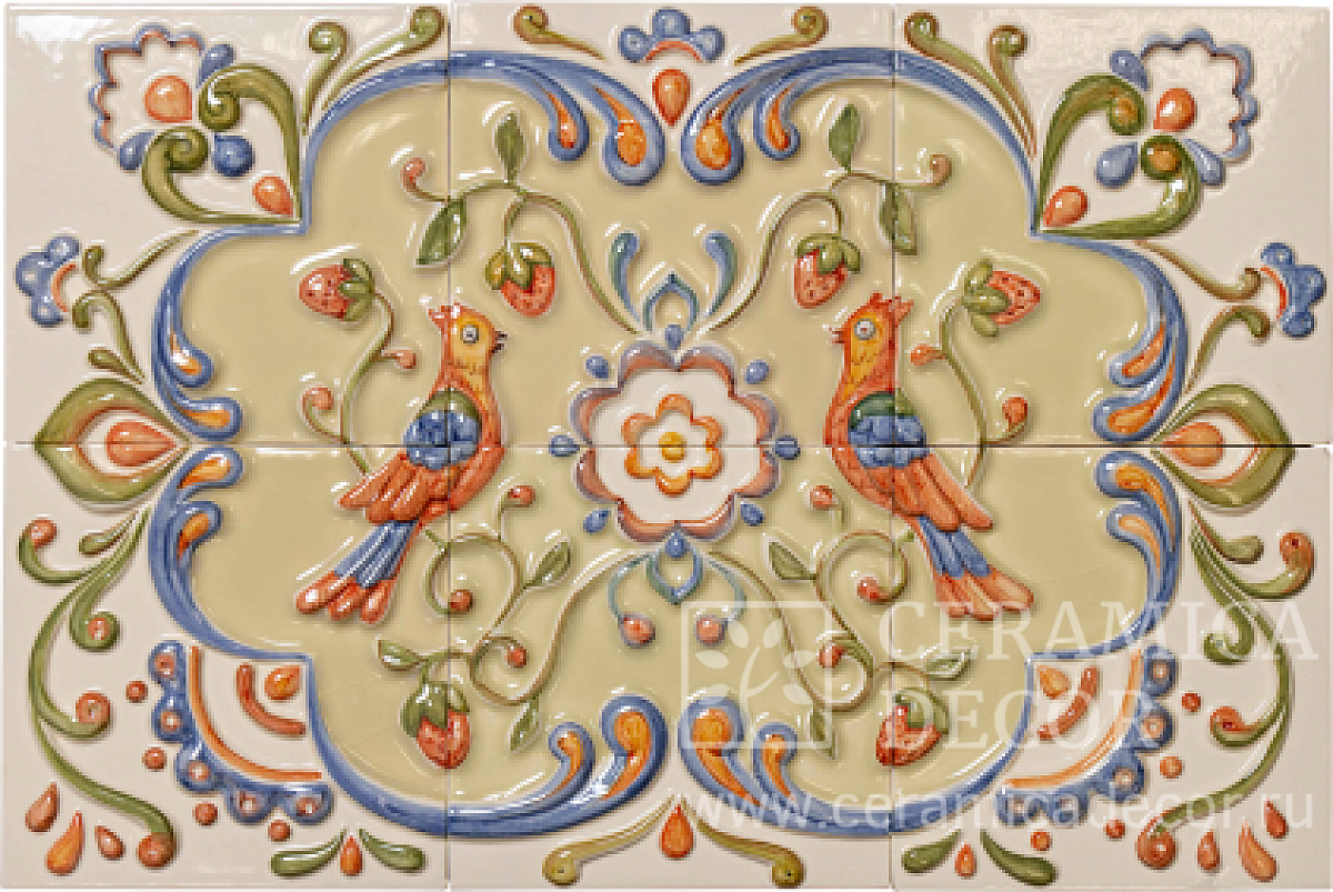 Панно с росписью 98101 — CeramicaDecor