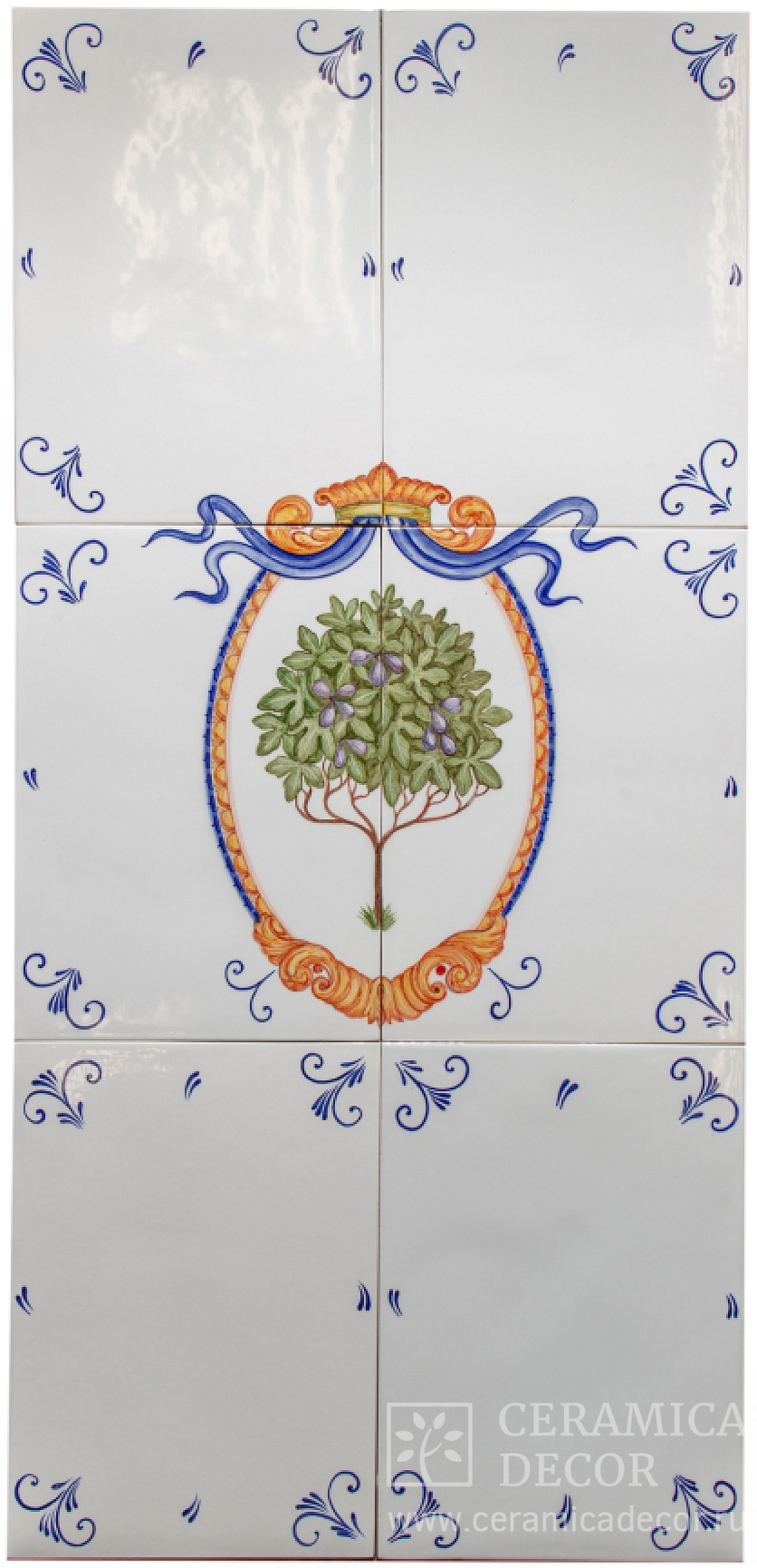 Панно с росписью 98104 — CeramicaDecor