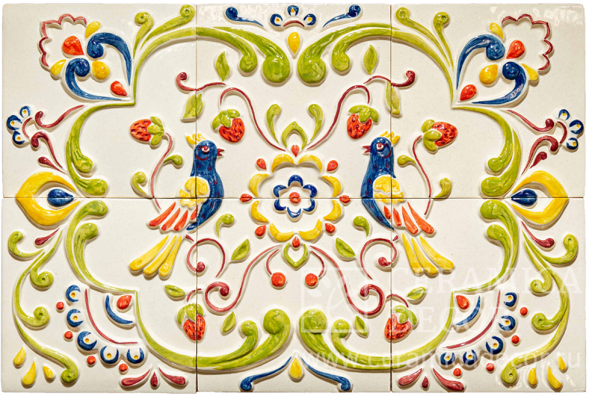 Панно с росписью 98111 — CeramicaDecor
