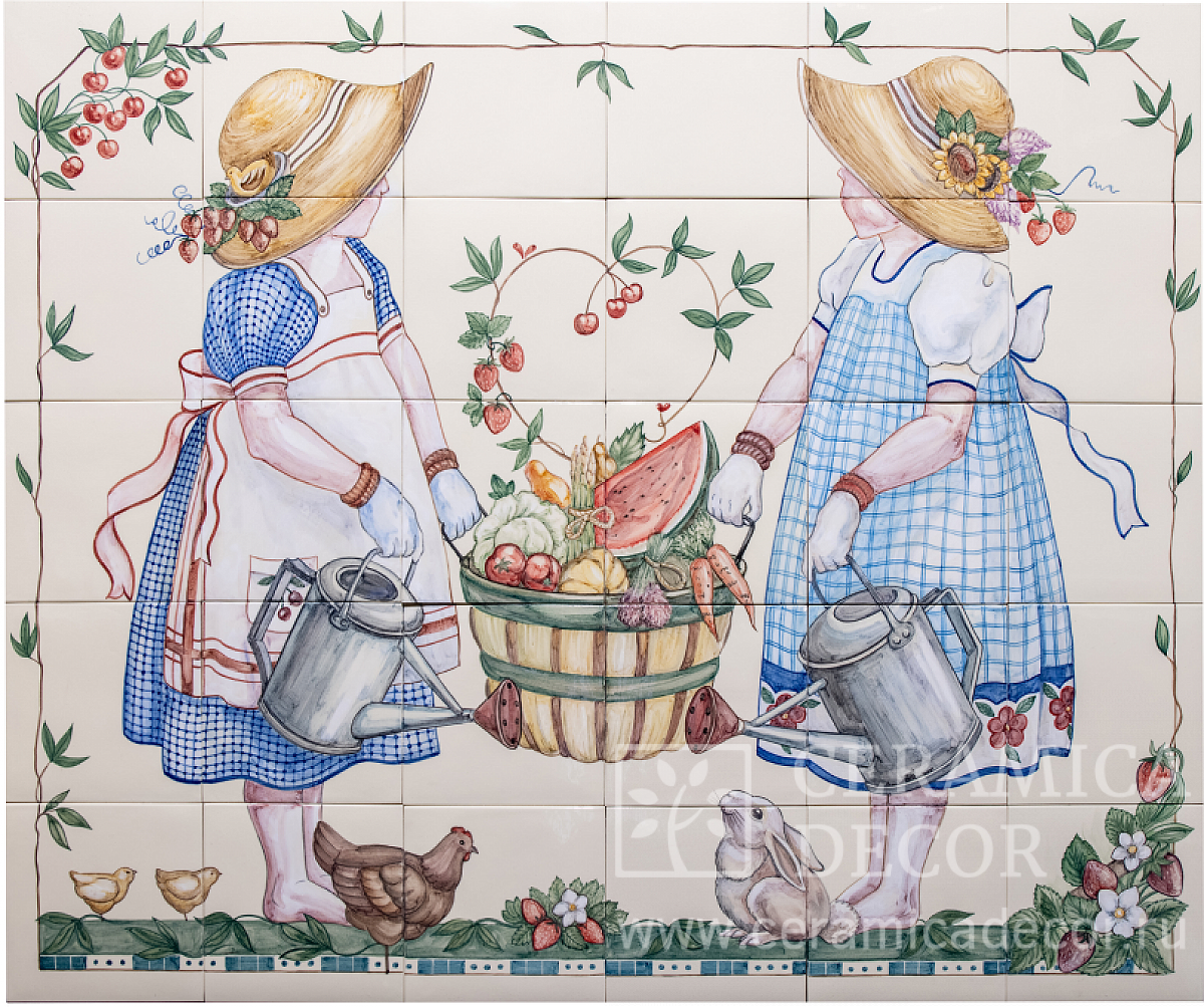 Панно с росписью 98125 — CeramicaDecor