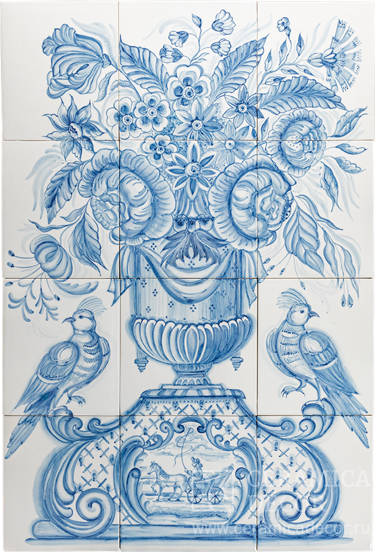 Панно с росписью 98129 — CeramicaDecor