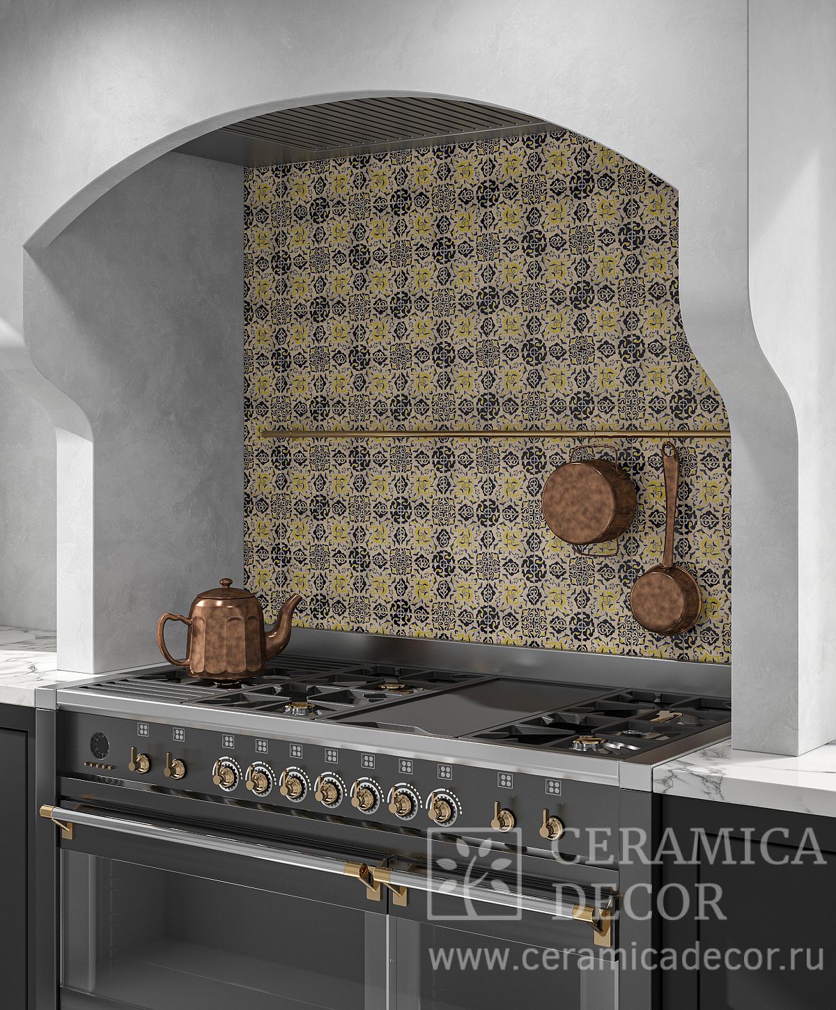 Плитка ручной работы 15х15см, "Марокко" — CeramicaDecor