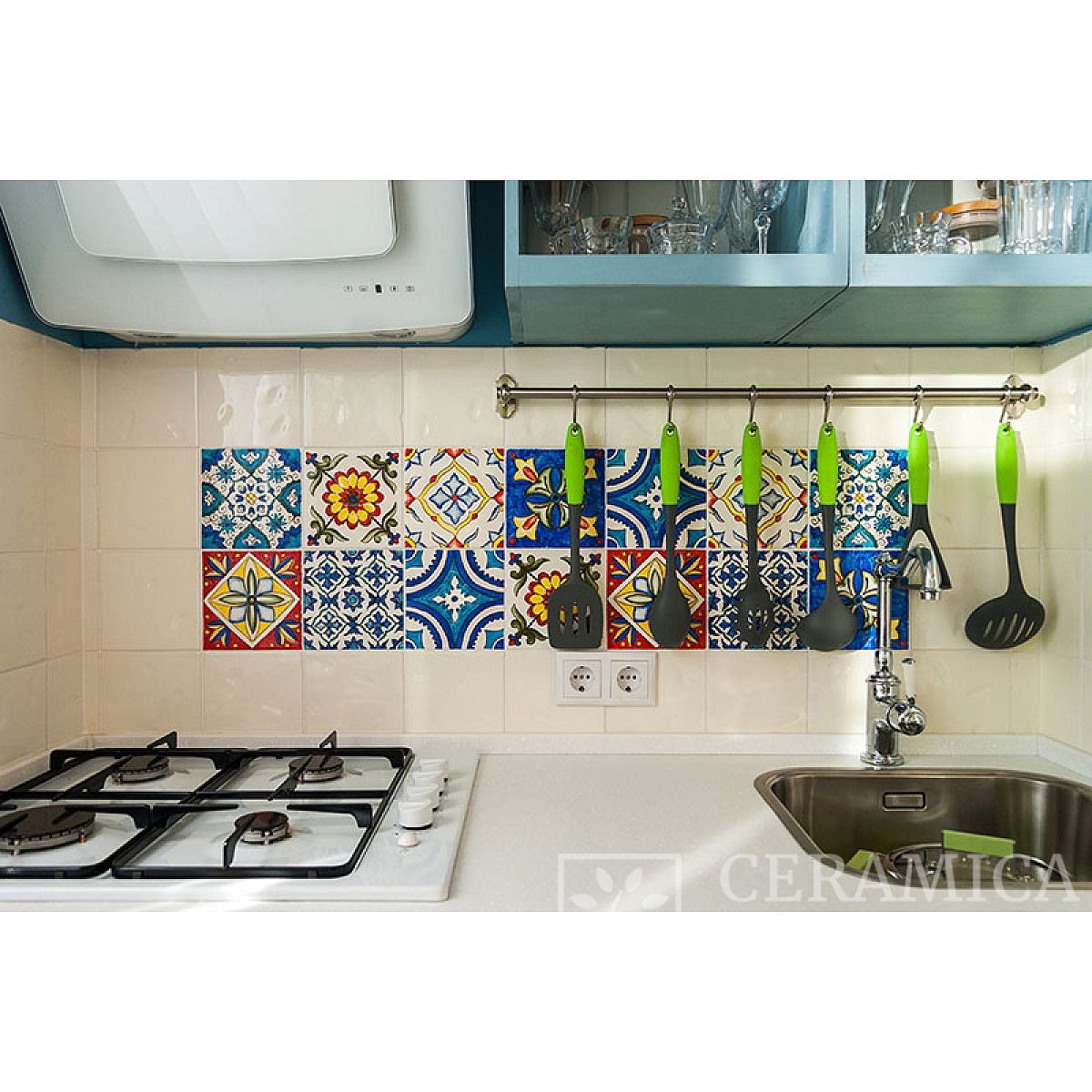 Плитка ручной работы 15х15см, ручная роспись декоров — CeramicaDecor