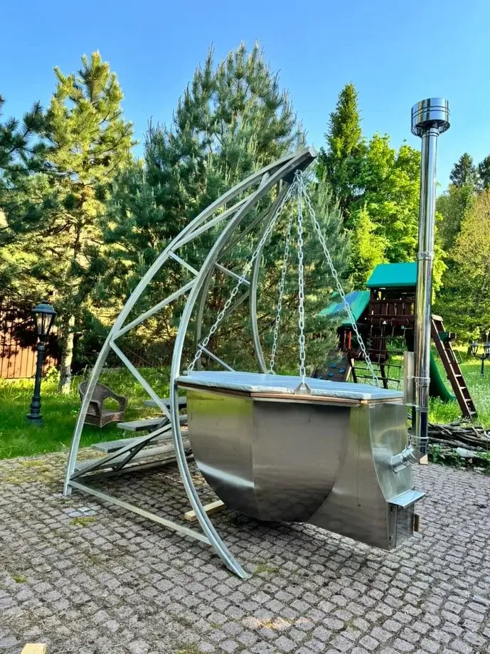 Металлическая подставка-подвес для банного чана "Ай"- полумесяц — фото 2