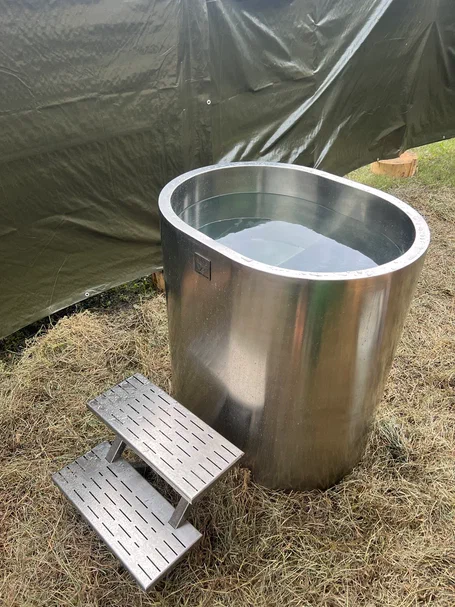 Овальная двухстенная купель из нержавеющей стали — фото 4