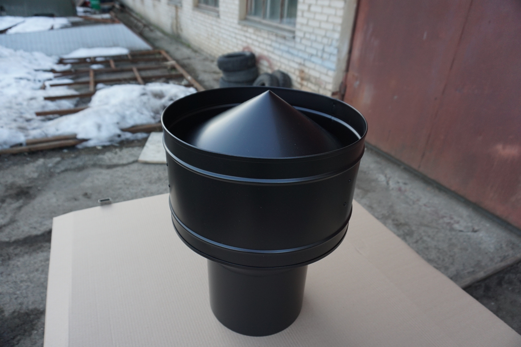 Вытяжной зонт над мангалом из черной стали с порошковым покрытием в камере полимеризации — вытяжной зонт мангальная зона, барбекю, outdoor-кухня — ЕвроВентГрупп