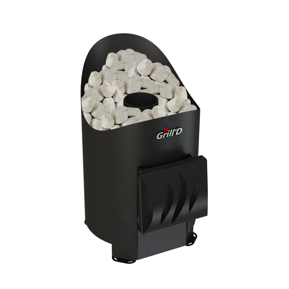 Дровяная банная печь Grill'D Aurora 120 Short (дверца без стекла) — Grill'D