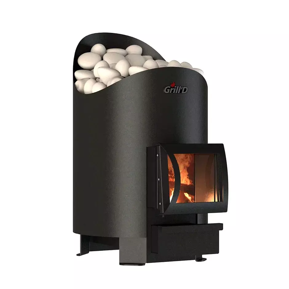 Дровяная банная печь Grill'D Aurora 180 Short (дверца со стеклом) — фото 2