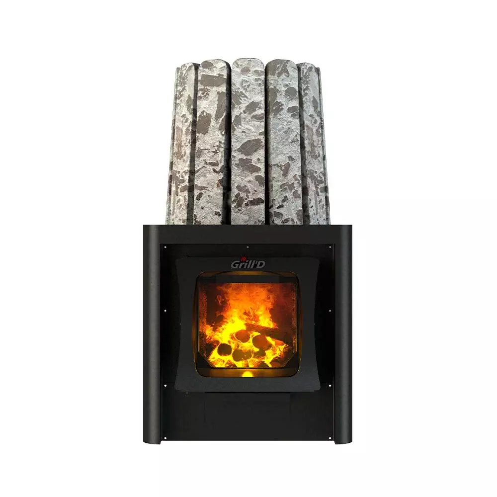 Дровяная банная печь Grill'D Cometa Vega 240 Long Max Stone (Серпентинит) — фото 3