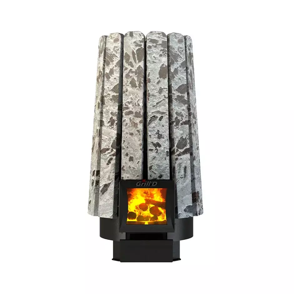 Дровяная банная печь Grill'D Cometa Vega 240 Long Stone Pro (Серпентинит) — фото 3