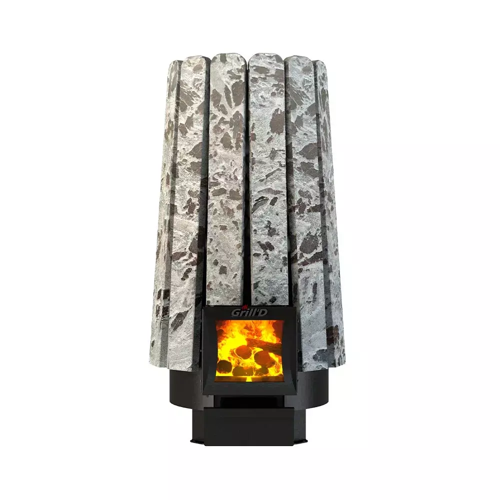 Дровяная банная печь Grill'D Cometa Vega 240 Long Stone (Серпентинит) — фото 3