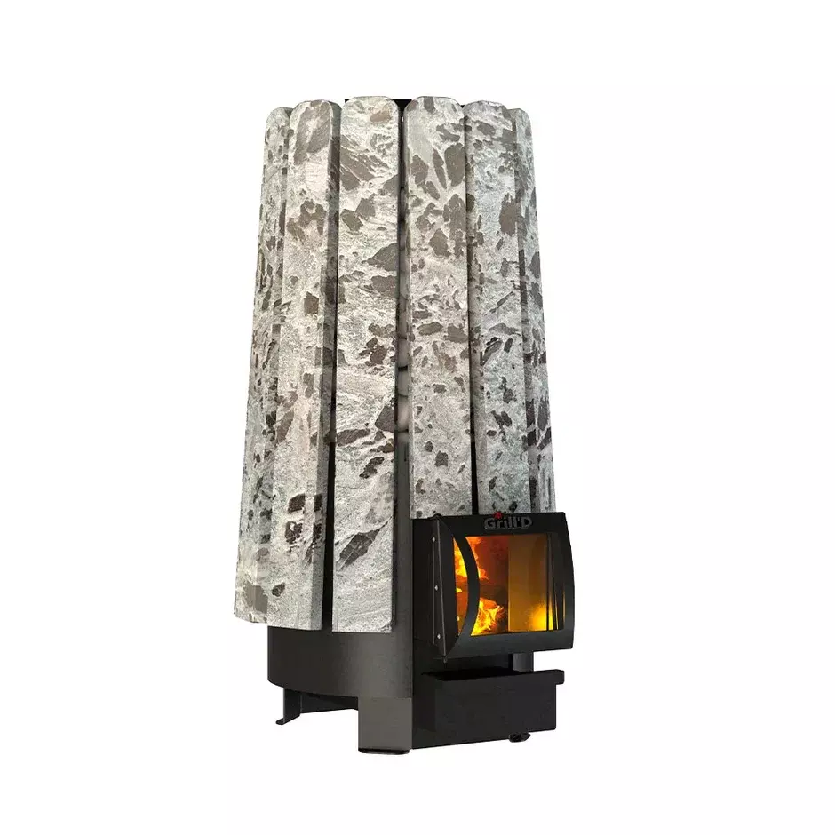 Дровяная банная печь Grill'D Cometa Vega 240 Short Stone Pro (Серпентинит) — фото 2