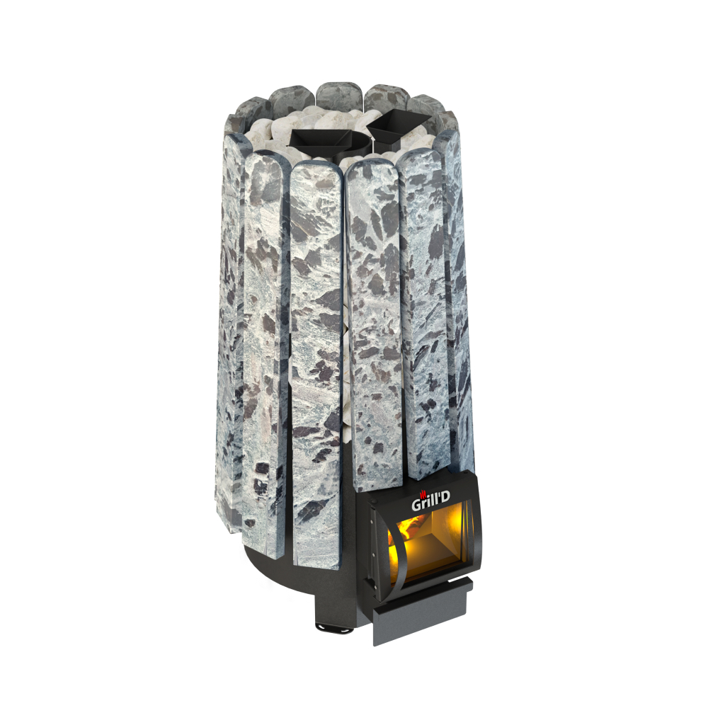 Дровяная банная печь Grill'D Cometa Vega 240 Short Stone (Серпентинит)