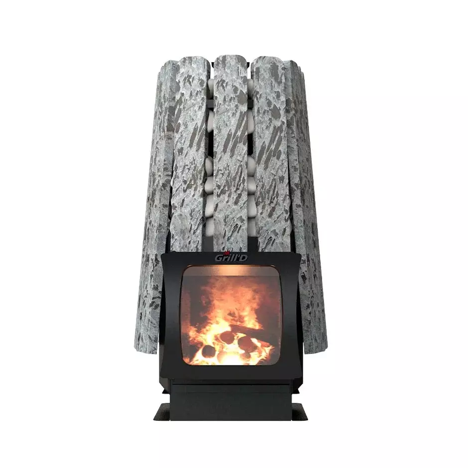 Дровяная банная печь Grill'D Cometa Vega 450 Short Max Stone (Серпентинит) — фото 3