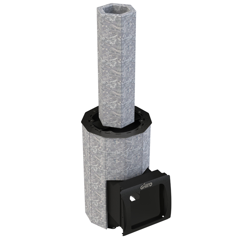 Дровяная банная печь Grill'D Violet 200 Long Max Pro Stone