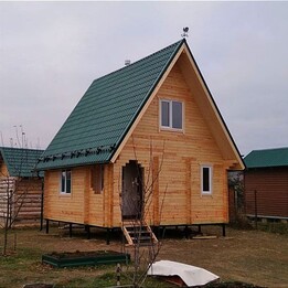 Двухэтажная баня 6х6м из клееного бруса