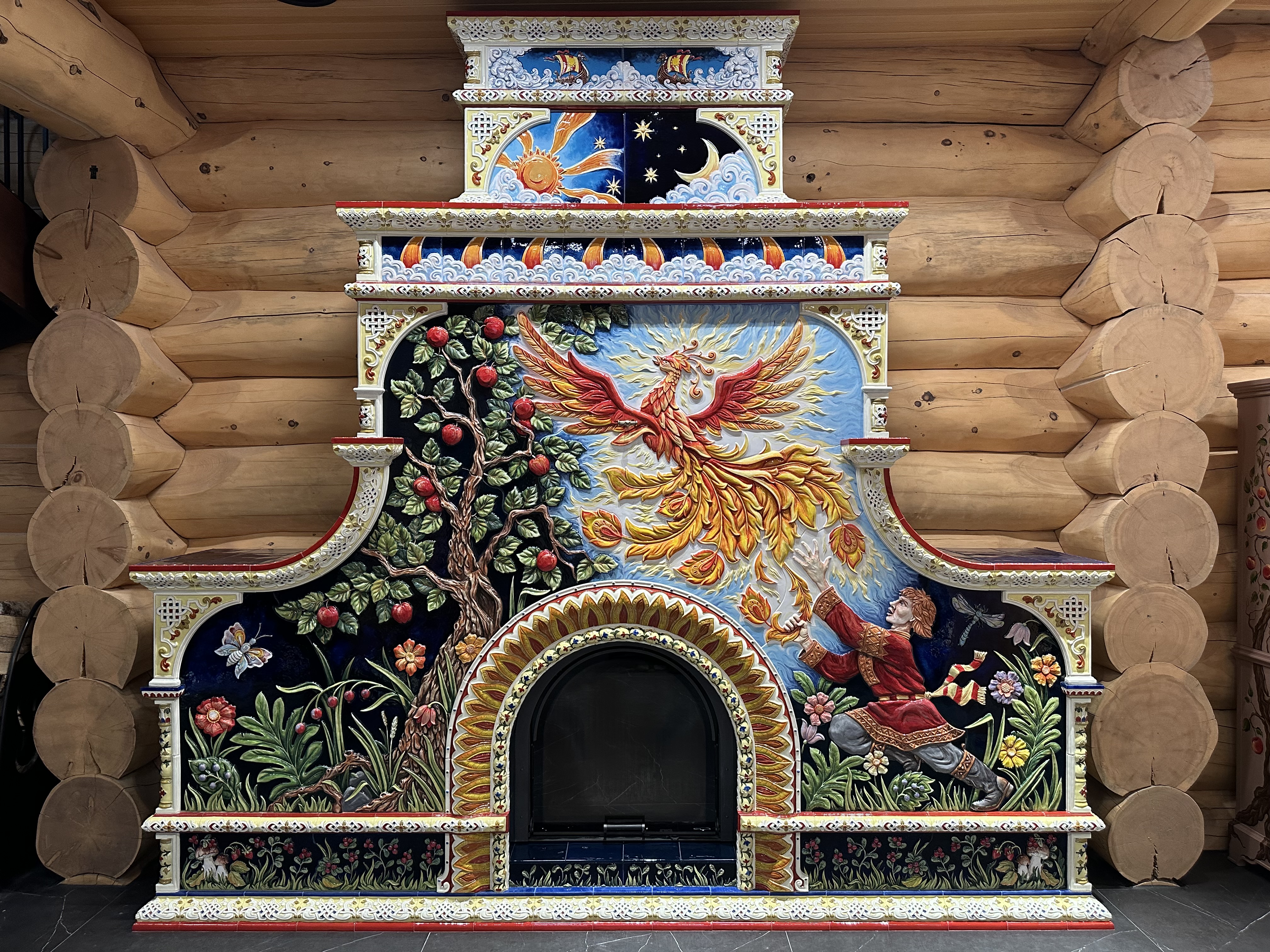 Камин "Жар-Птица сказка" — Керамическая мастерская Сергея Лебедева