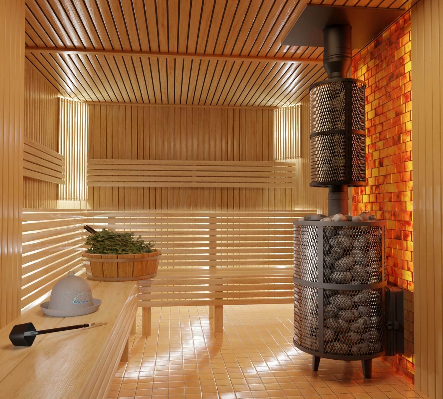 Печь банная «Атмосфера XL» Талькохлорит ЛАМЕЛЬ+СЕТКА — фото 4