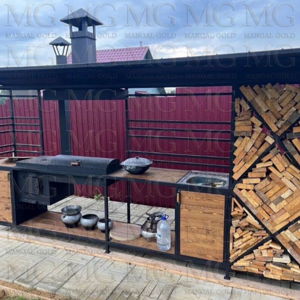 Мангалный Комплекс MG-219 — 420 см 125 см — Mangal Gold