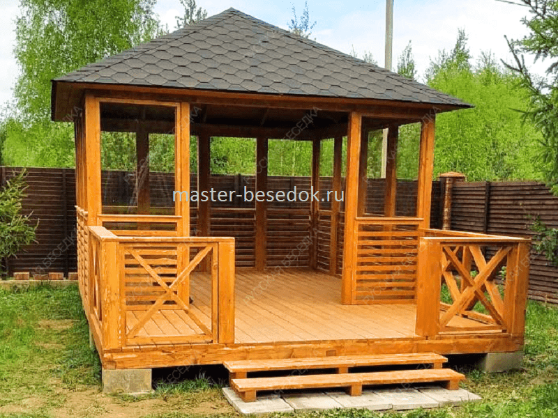 Беседка Астрахань — 4x6 м 3 м — Мастер Беседок