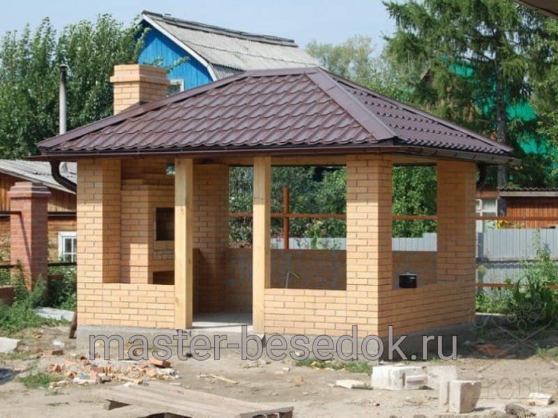 Беседка Ореол — 4×4 м 3 м — Мастер Беседок
