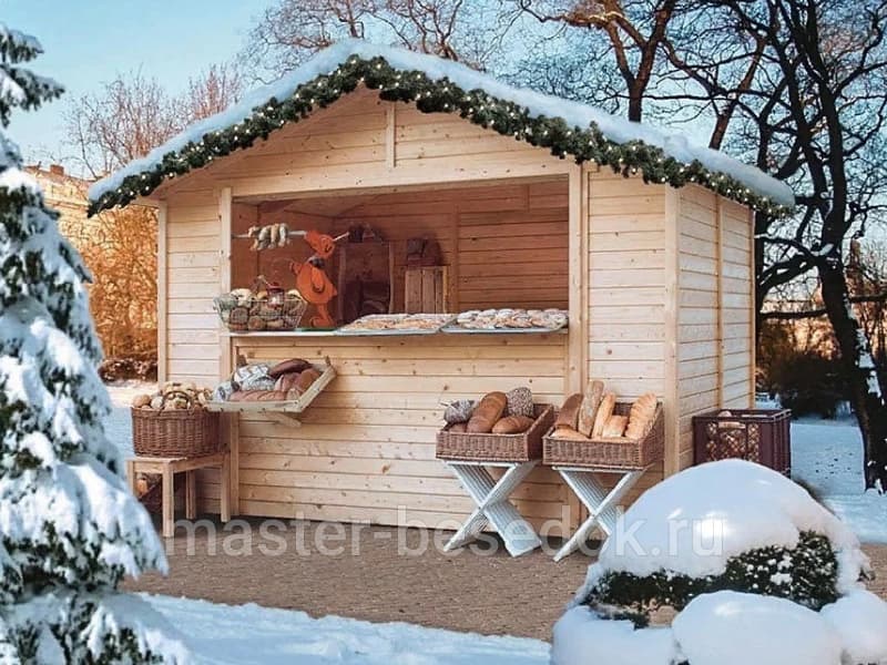 Ярмарочный домик Снеговик — 2.5 м Брус — Мастер Беседок