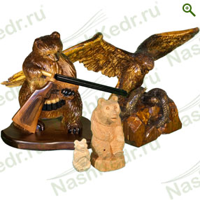 Деревянные фигуры и сувениры из кедра