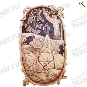 Картина резная, Журавли — Наш Кедр