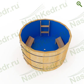 Круглые купели из кедра с пластиковой вставкой