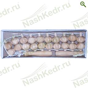Массажер роликовый 25*68*1225 мм, береза — Наш Кедр