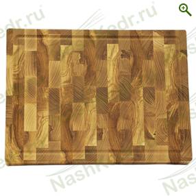 Разделочная доска из ясеня прямоугольная (торцевая), 40х30 см — Наш Кедр