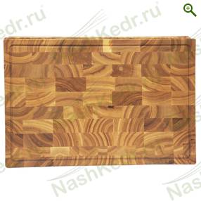 Разделочная доска из ясеня прямоугольная (торцевая), 60х40 см — Наш Кедр