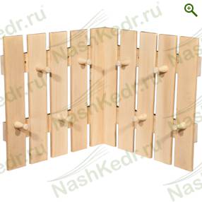 Вешалка Угловая на 8 крючков 50*50 см, кедр — Наш Кедр
